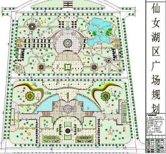 某地区小仙女湖广场绿化景观设计图_园林建筑_土木在线